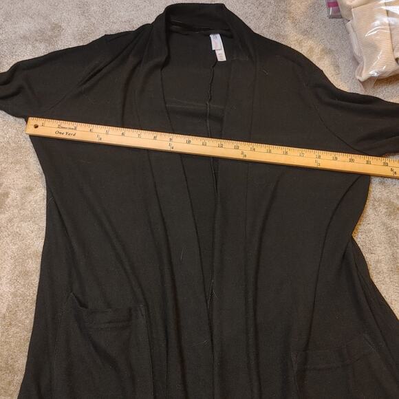 Gilligan & Omalley Size Medium Large M/L Black NWT New Open Duster Sweater - Picture 9 of 10